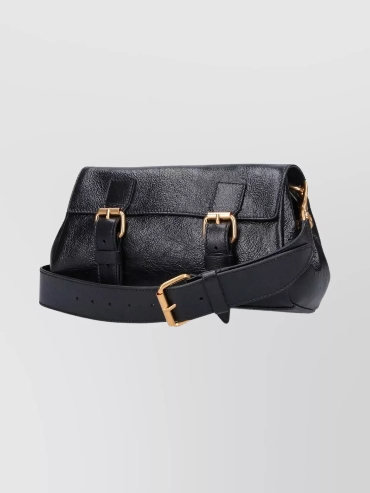 Dries Van Noten Adjustable Strap Shoulder Bag Buckle Detail