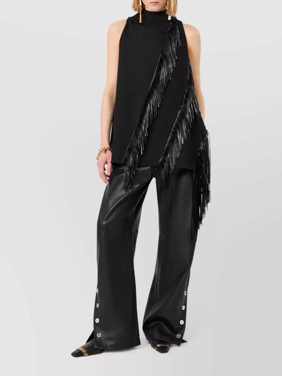 Sportmax Fringed Asymmetric Sleeveless Top