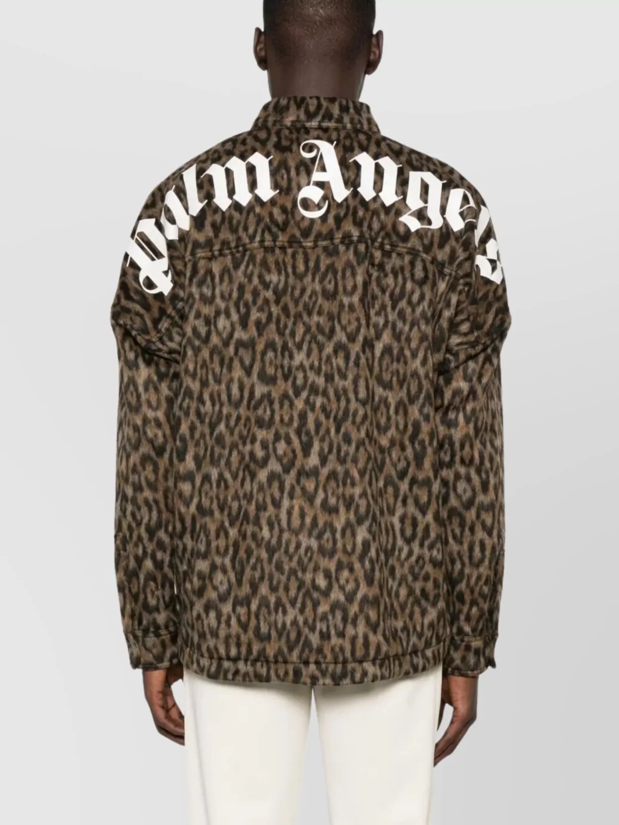 Palm Angels Animal Print Overshirt Logo