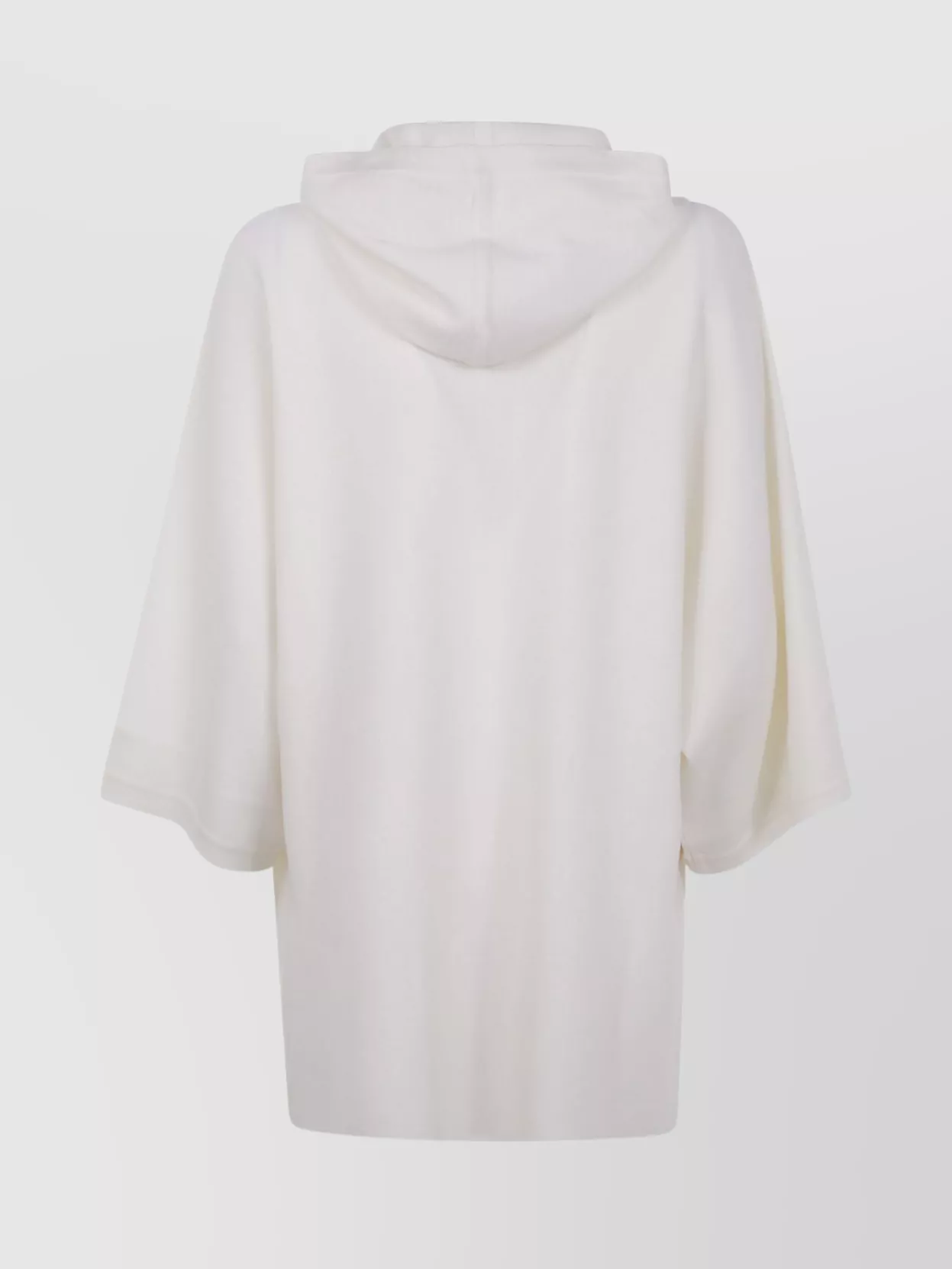 Max Mara Hooded Cardigan Drawstring Detail In White