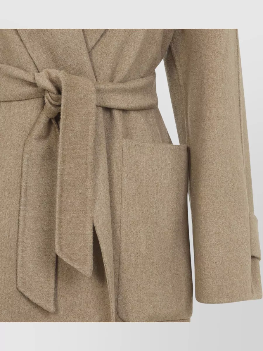 Max Mara Camel Hair Belted Single-Breasted Coat