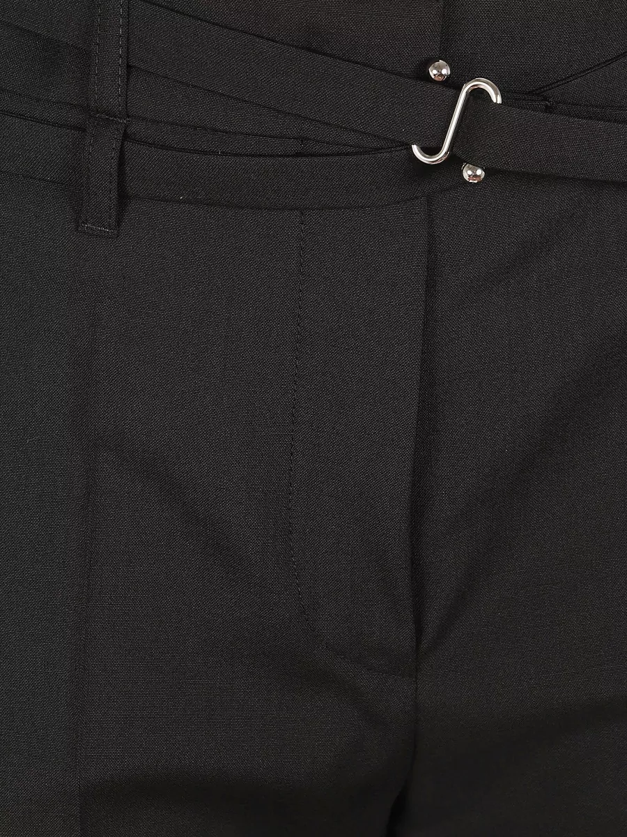 S Max Mara Virgin Wool High-Rise Flared Tailored Trousers