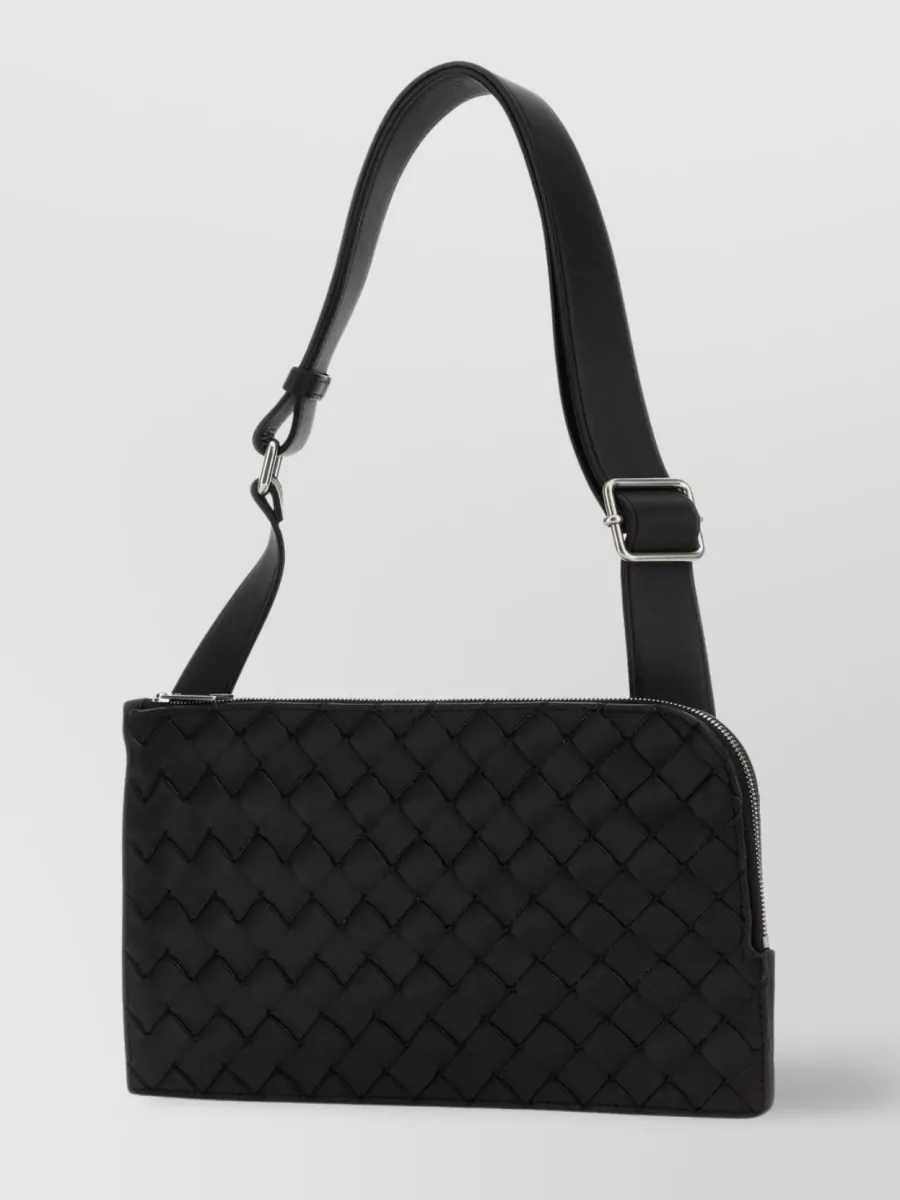 Shop Bottega Veneta Quilted Rectangular Leather Belt Bag In Black