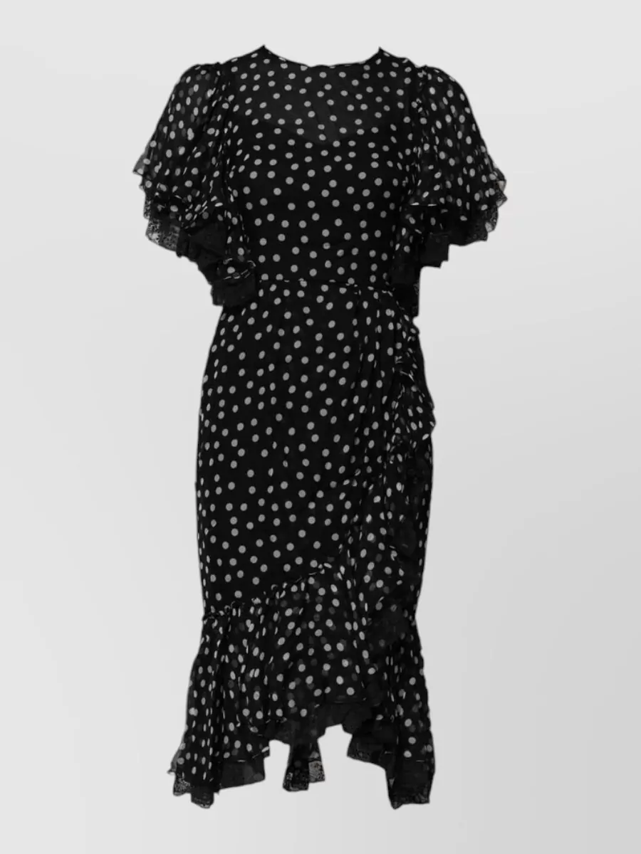 Dolce&Gabbana Silk polka-dot lace midi dress