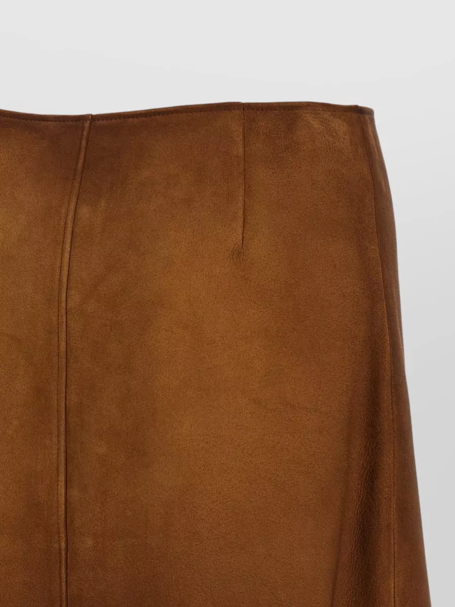 Miu Miu Suede Paneled Mini A-Line Skirt