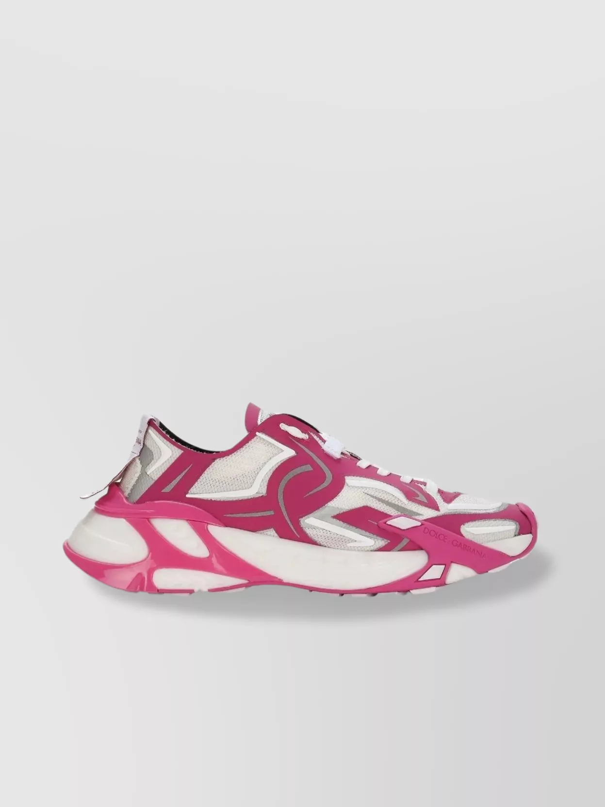 Shop Dolce & Gabbana Fast Dynamic Two-tone Chunky Sneakers In Pink