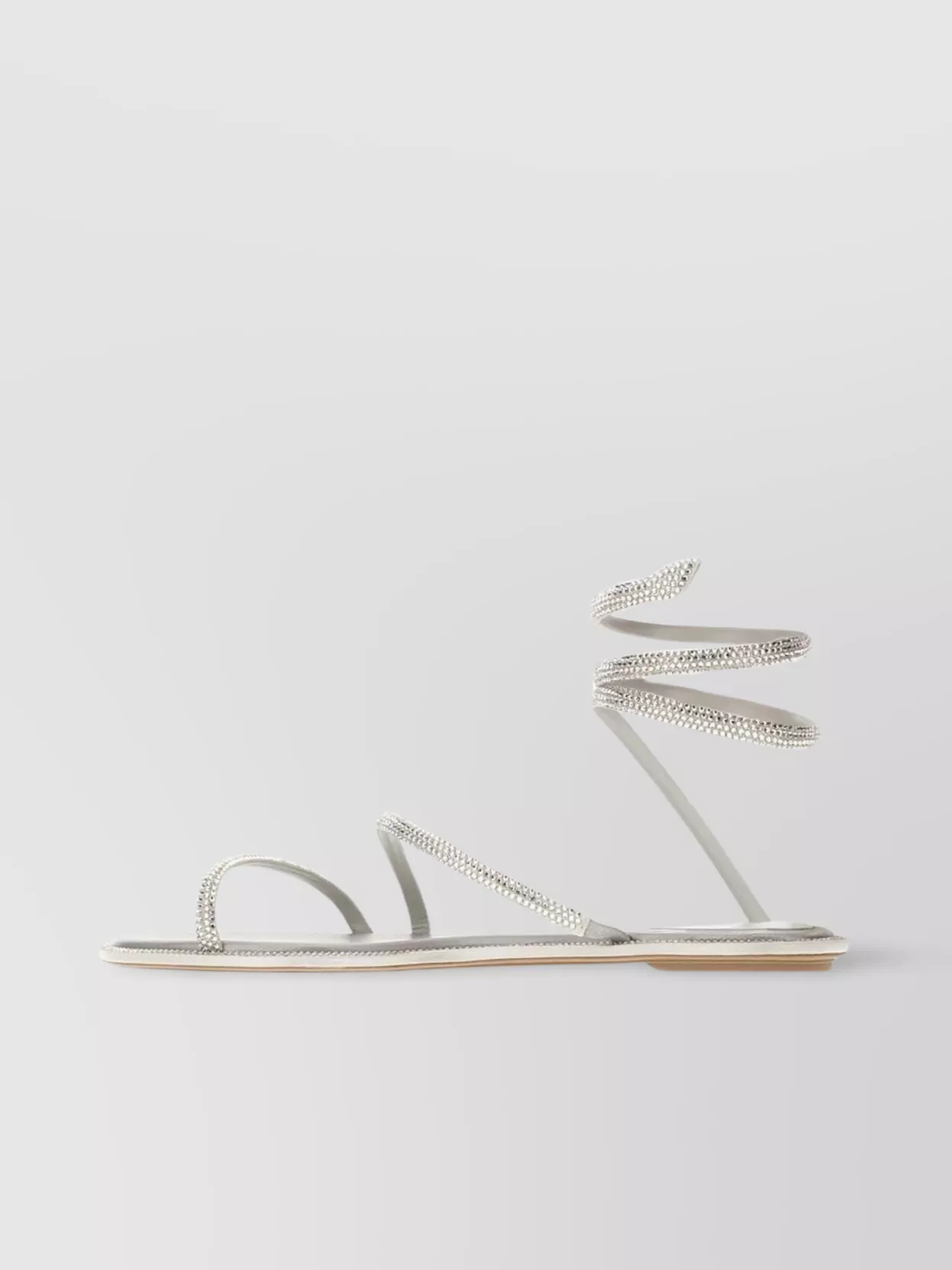 René Caovilla Rhinestone-covered Ankle Wrap Sandals