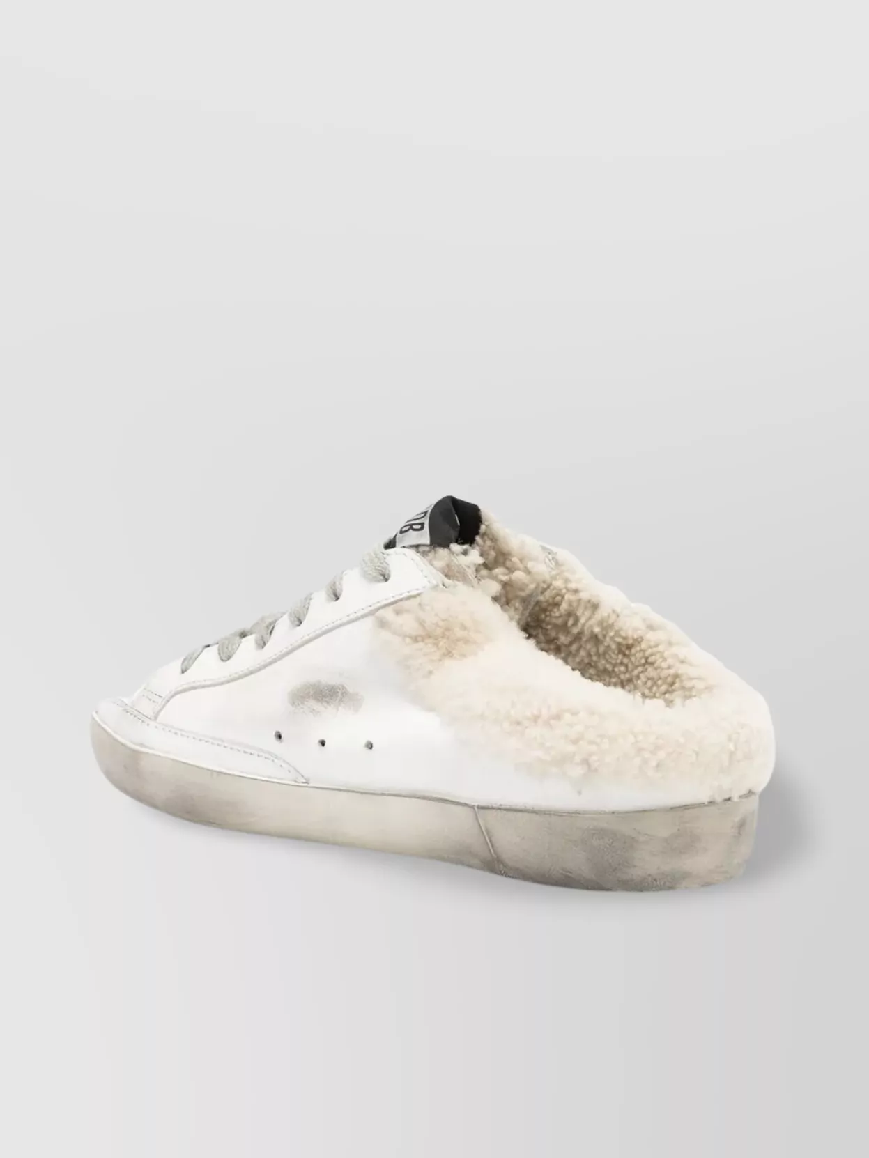 Golden Goose Superstar Sabot Shearling-trimmed Leather Sneakers