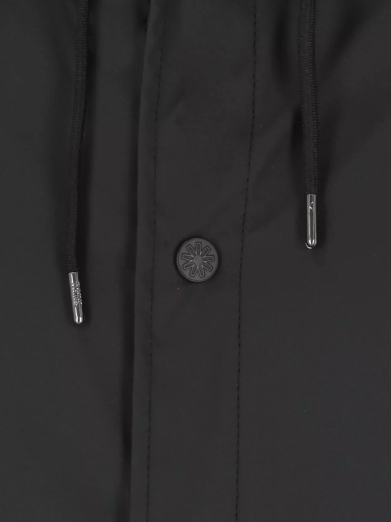 Rains Hooded Button-Up Jacket Pockets