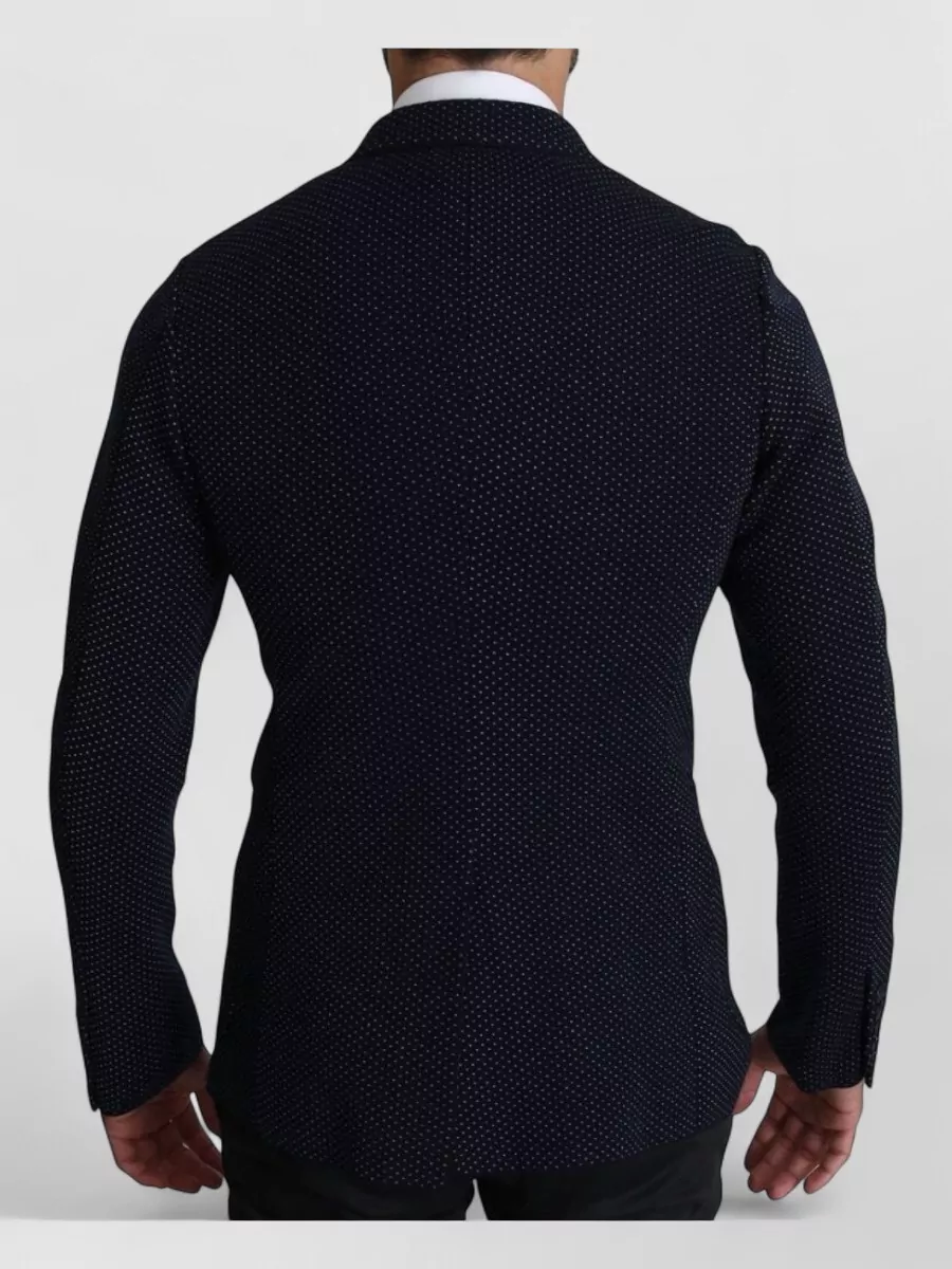 Dolce&Gabbana Virgin Wool Silk Dotted Double-Breasted Blazer