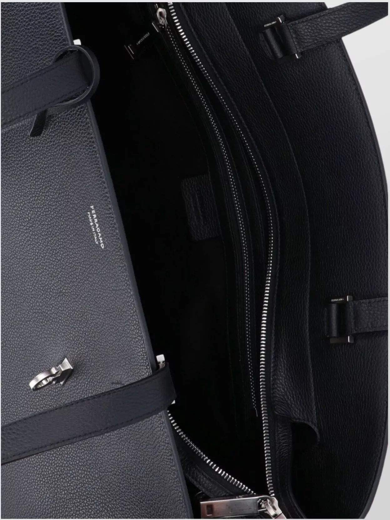 Ferragamo Structured Tote Bag Metal Hardware