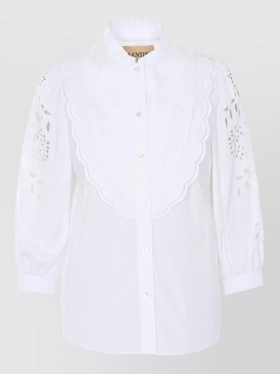 Valentino Garavani Embroidered cotton shirt
