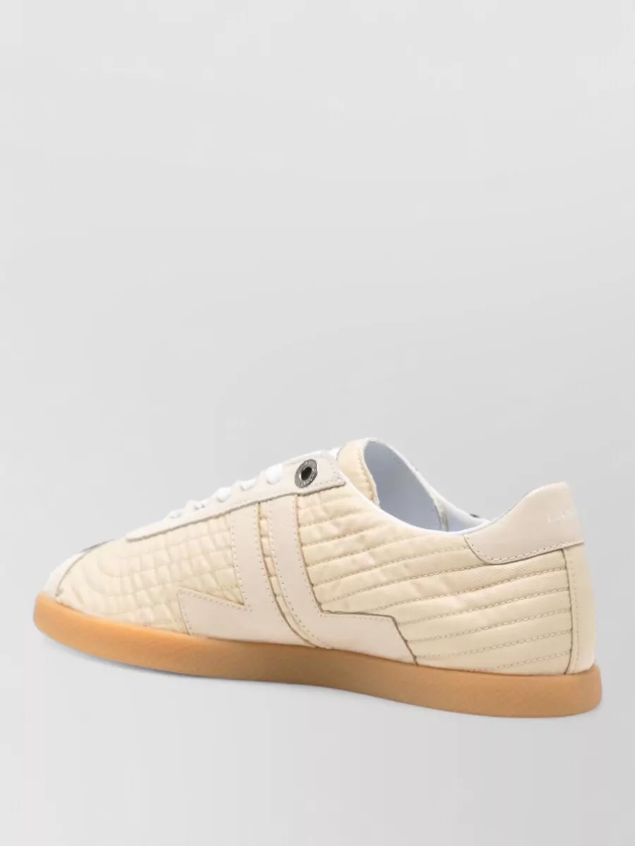 Lanvin Quilted Low-Top Lace-Up Sneakers