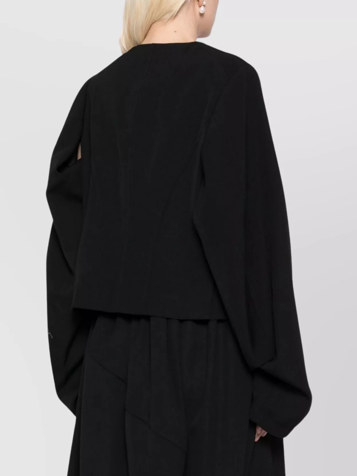 Comme Des Garçons Cropped Women's Jacket Long Sleeves In Black