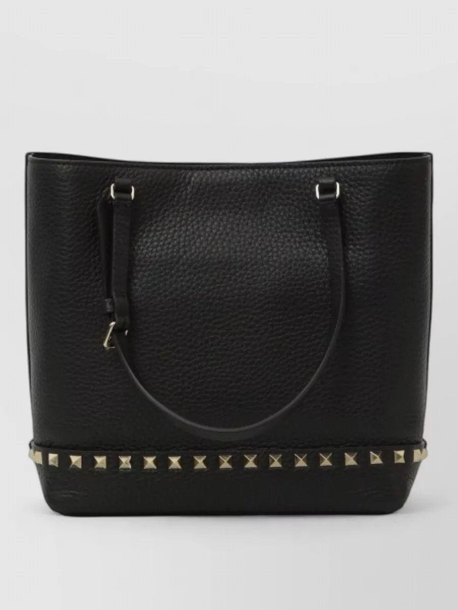 Valentino Garavani Small Rockstud Spike Leather Tote Bag