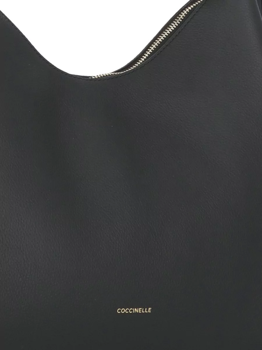 Coccinelle Shoulder Bag Leather Womens Woven Handle