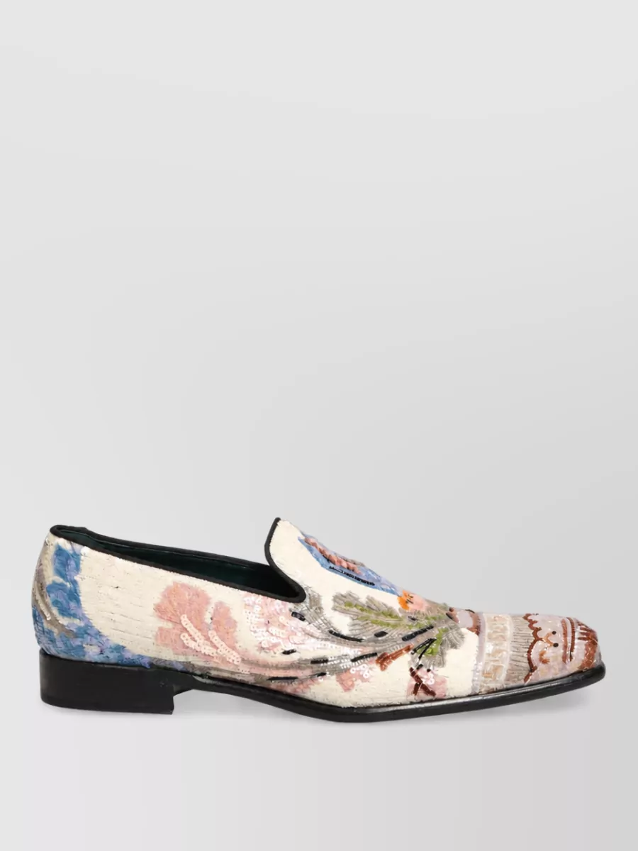 Dolce&Gabbana Sequin Embroidered Slippers