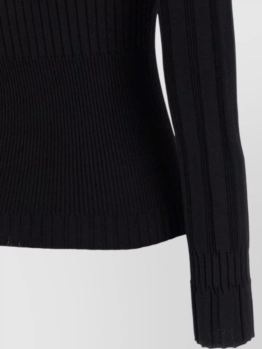 Balmain Ribbed V-Neck Long-Sleeve Cardigan
