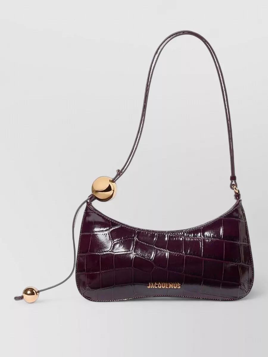 Jacquemus le bisou perle leather shoulder bag