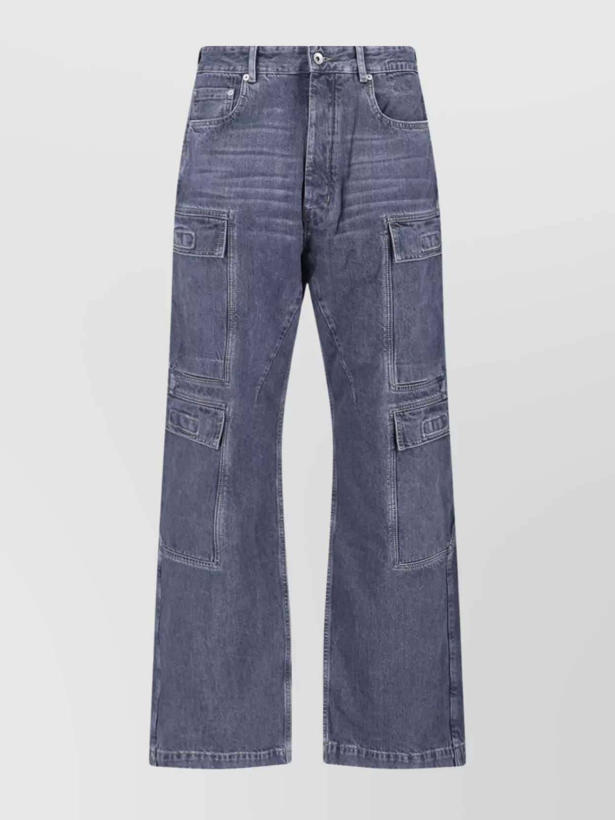 Rick Owens Drkshdw Straight Cargo Trousers Belt Loops In Multi