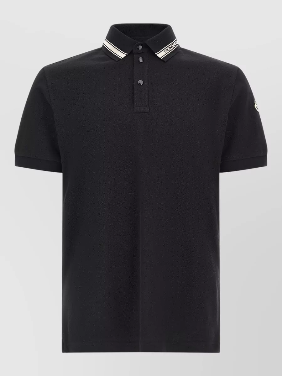Moncler Cotton Piqué Short-Sleeve Polo Shirt