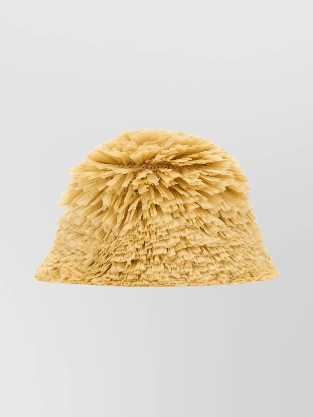 Prada Textured Raffia Bucket Hat Accessory In Yellow
