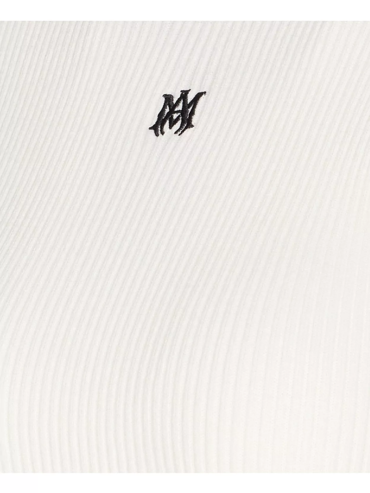 Amiri Crewneck Crop Top Contrast Trim