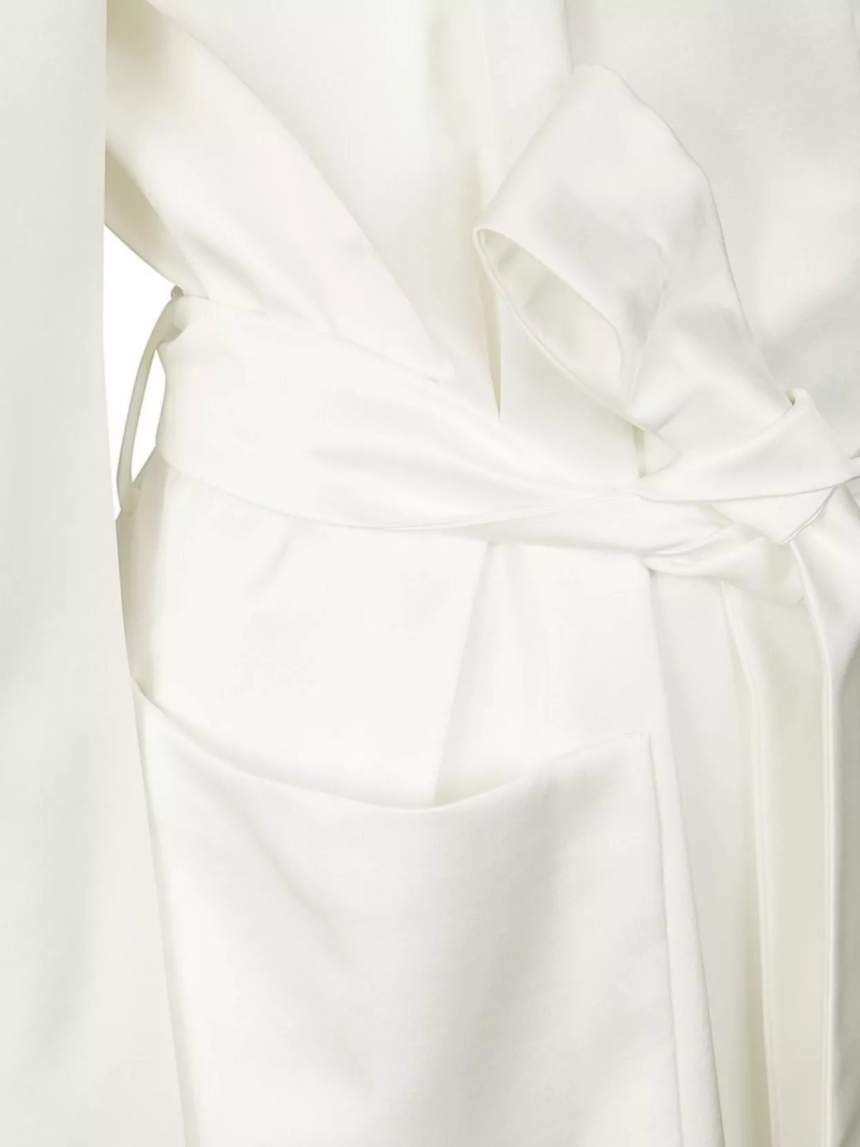The Andamane Waist Belted Satin Finish Blazer