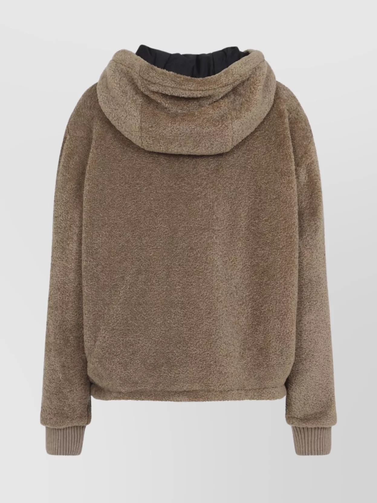 Moncler Reversible Hooded Cardigan Front Pockets In Brown