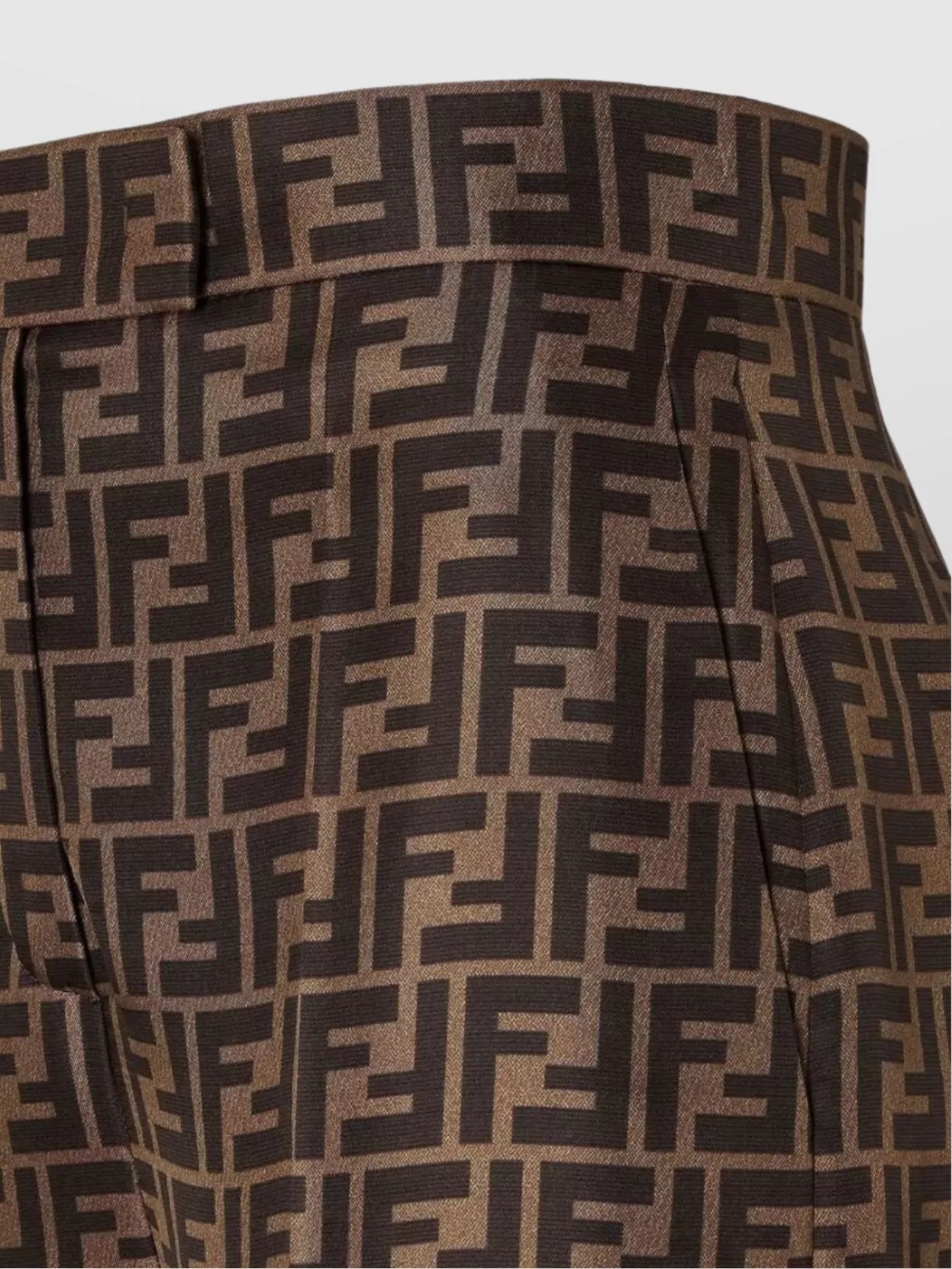 Fendi Silk High Waist Wide Leg Trousers