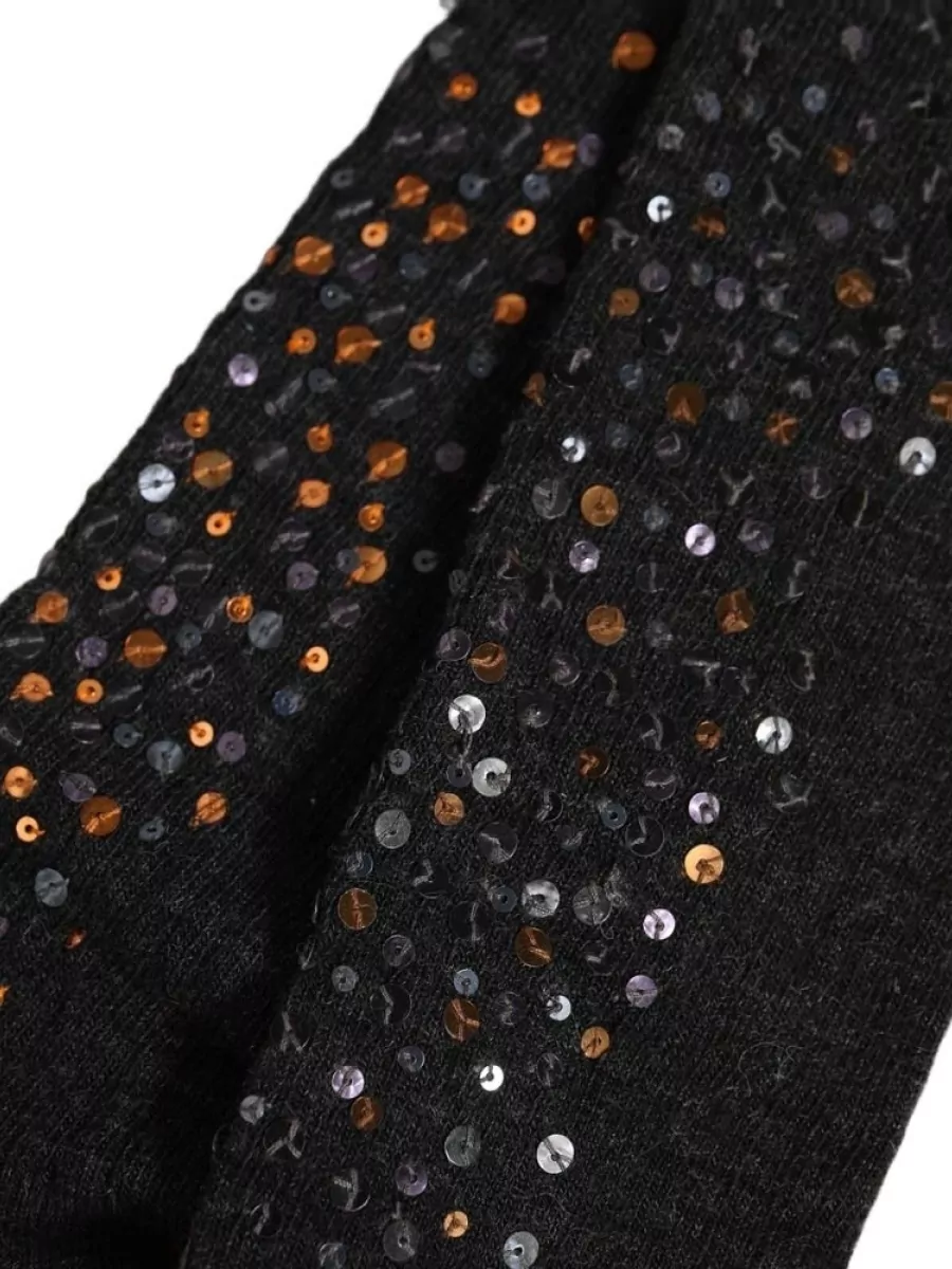 Dolce&Gabbana Sequined Wool Knee-High Socks