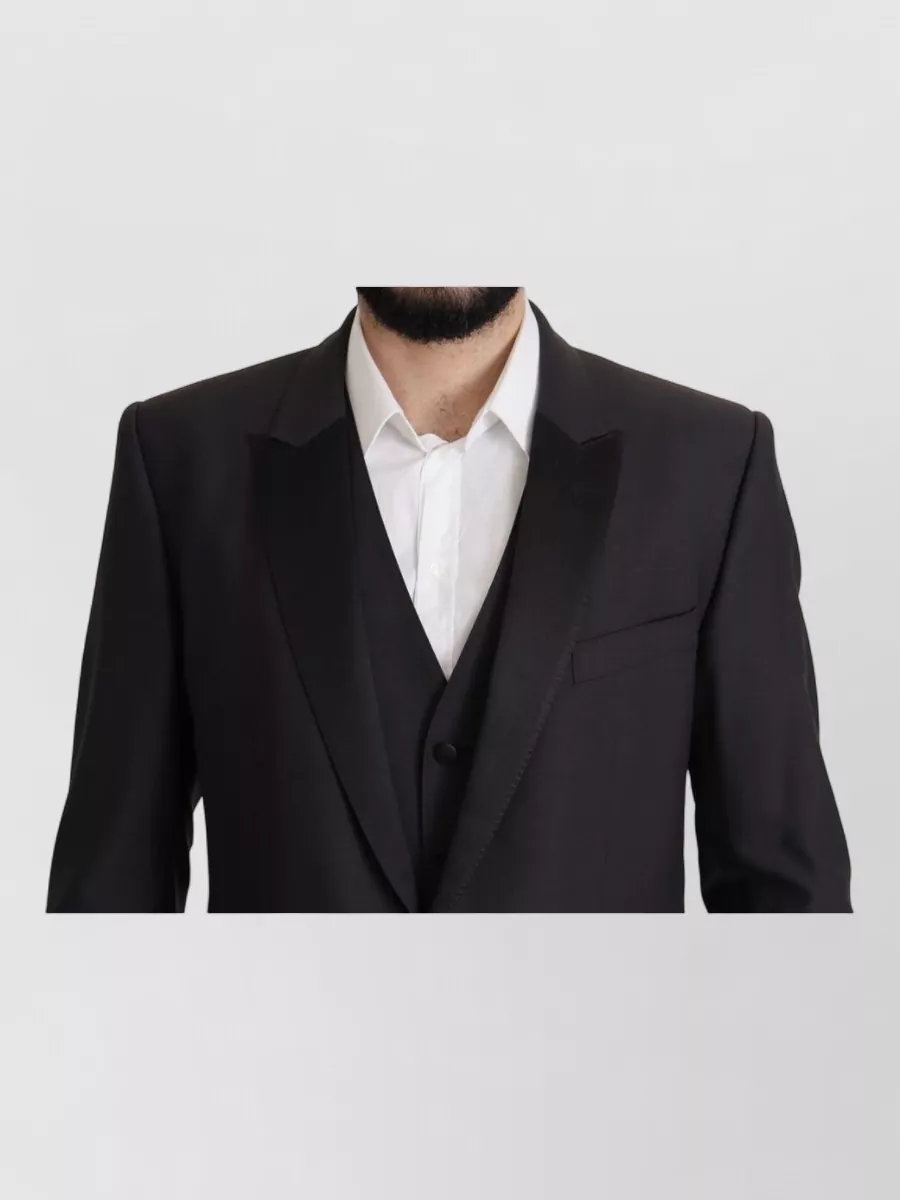 Dolce&Gabbana Wool Silk Single Breasted Blazer