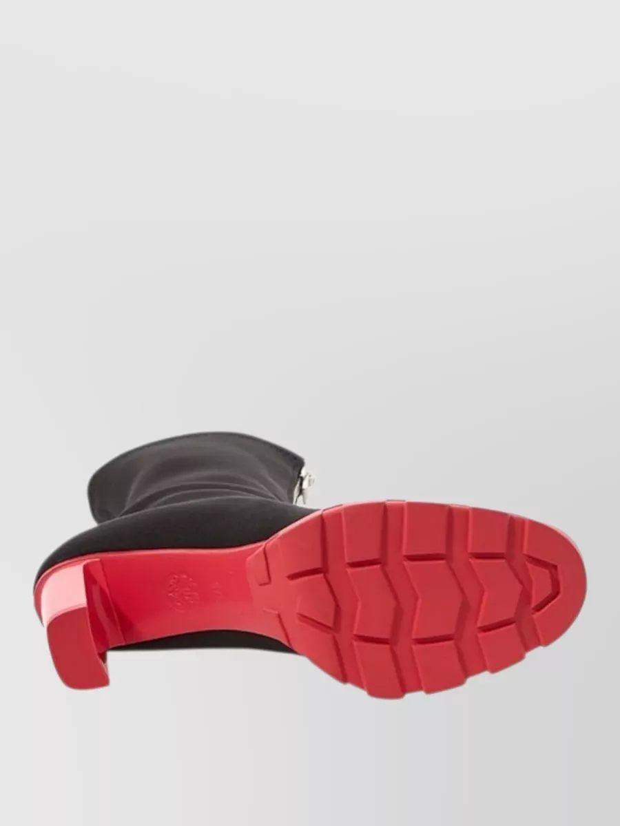 Alexander Mcqueen Leather Neoprene Ankle Boots