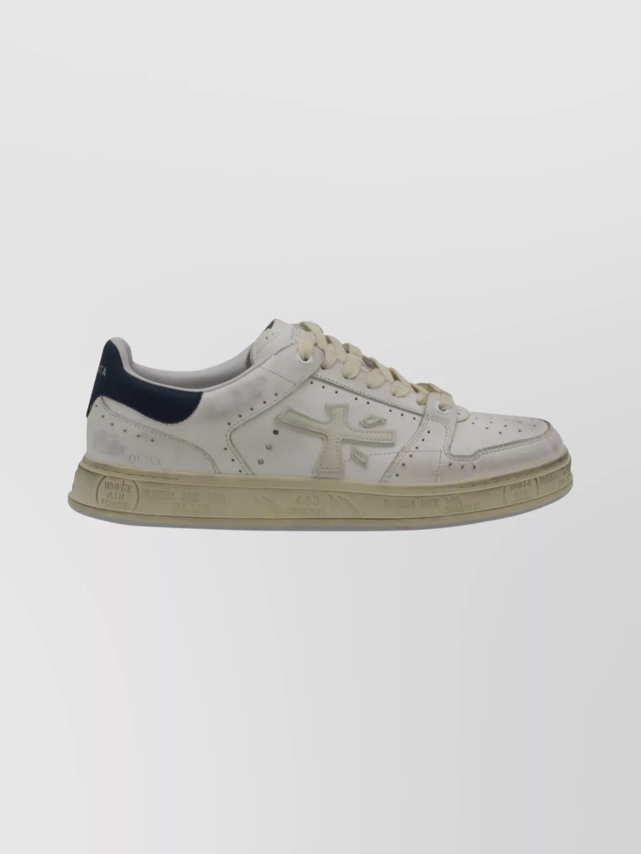 Premiata Low Top Sneakers Featuring Perforated Design