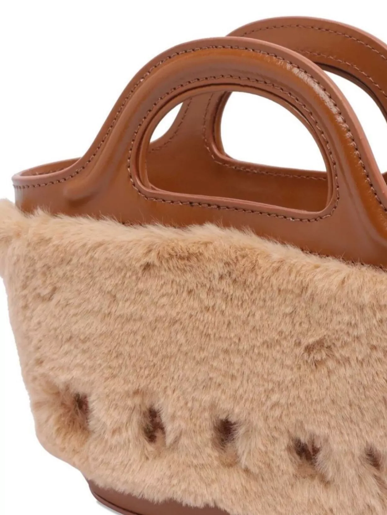 Marni Micro Cross-Body Bag Faux Fur Panel