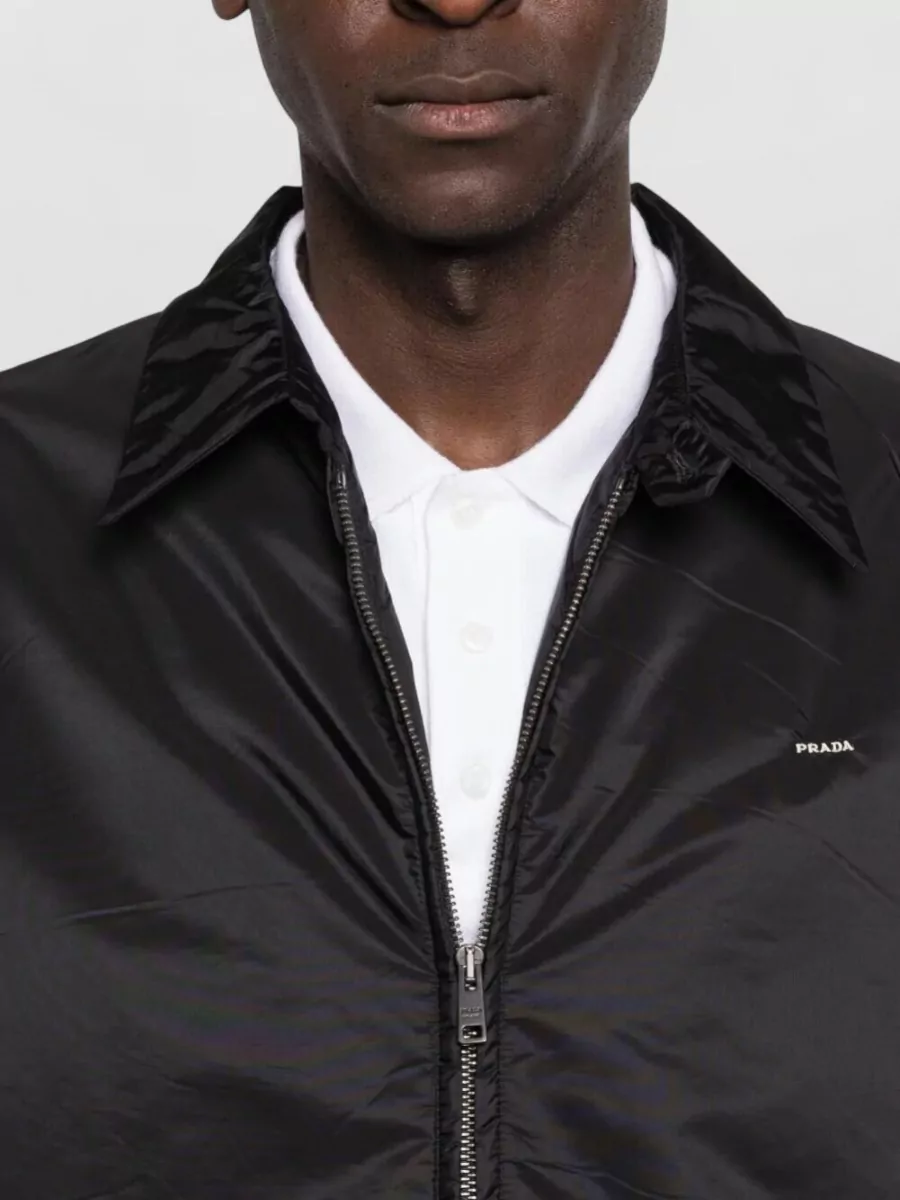 Prada Nylon Jacket Featuring Logo Embroidery