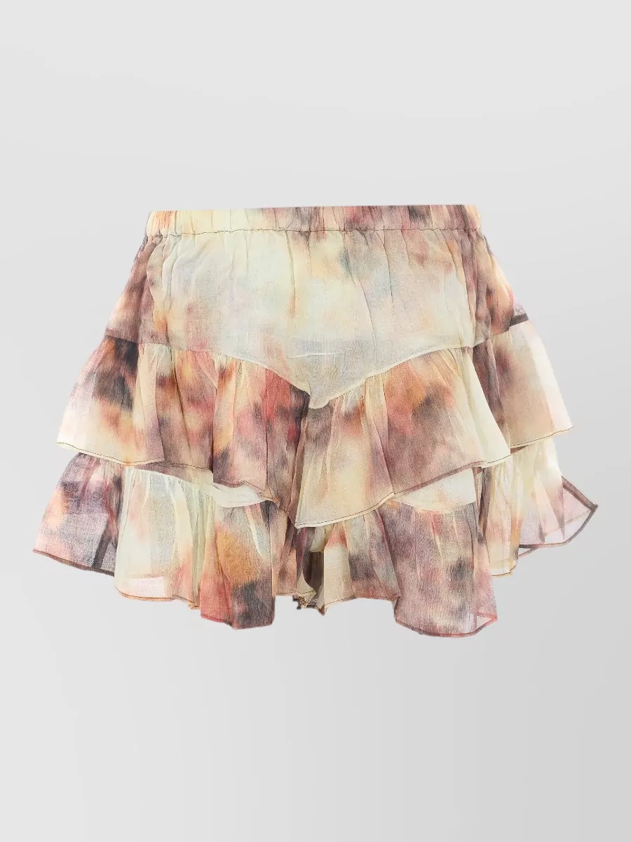 Isabel Marant Etoile Tie-Dye Ruched Tailored Shorts
