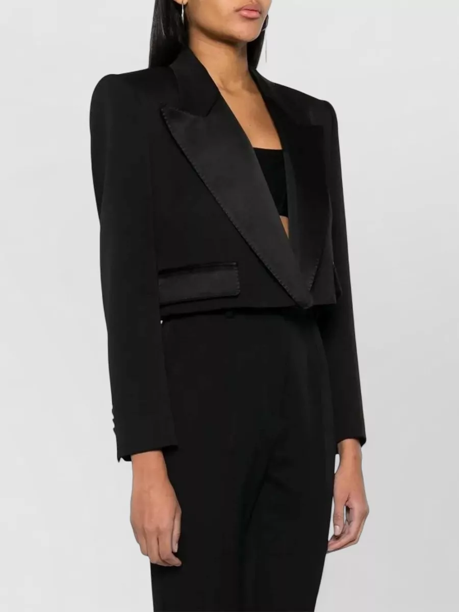 Dolce&Gabbana Cropped Blazer Virgin Wool Silk Blend