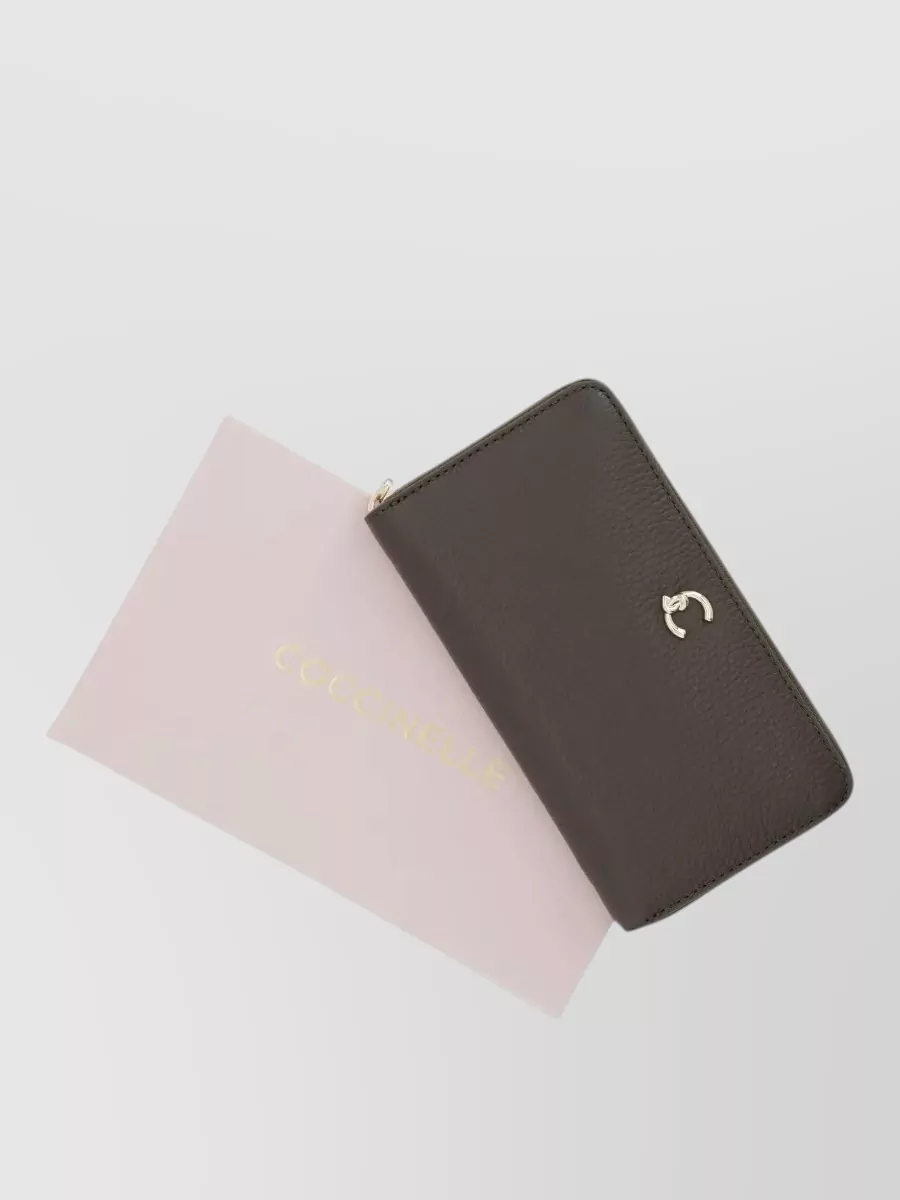 Coccinelle Pebbled Leather Zip-Around Wallet
