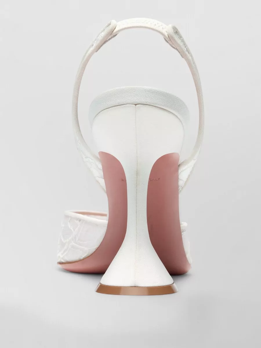 Amina Muaddi Lace Slingback Pumps