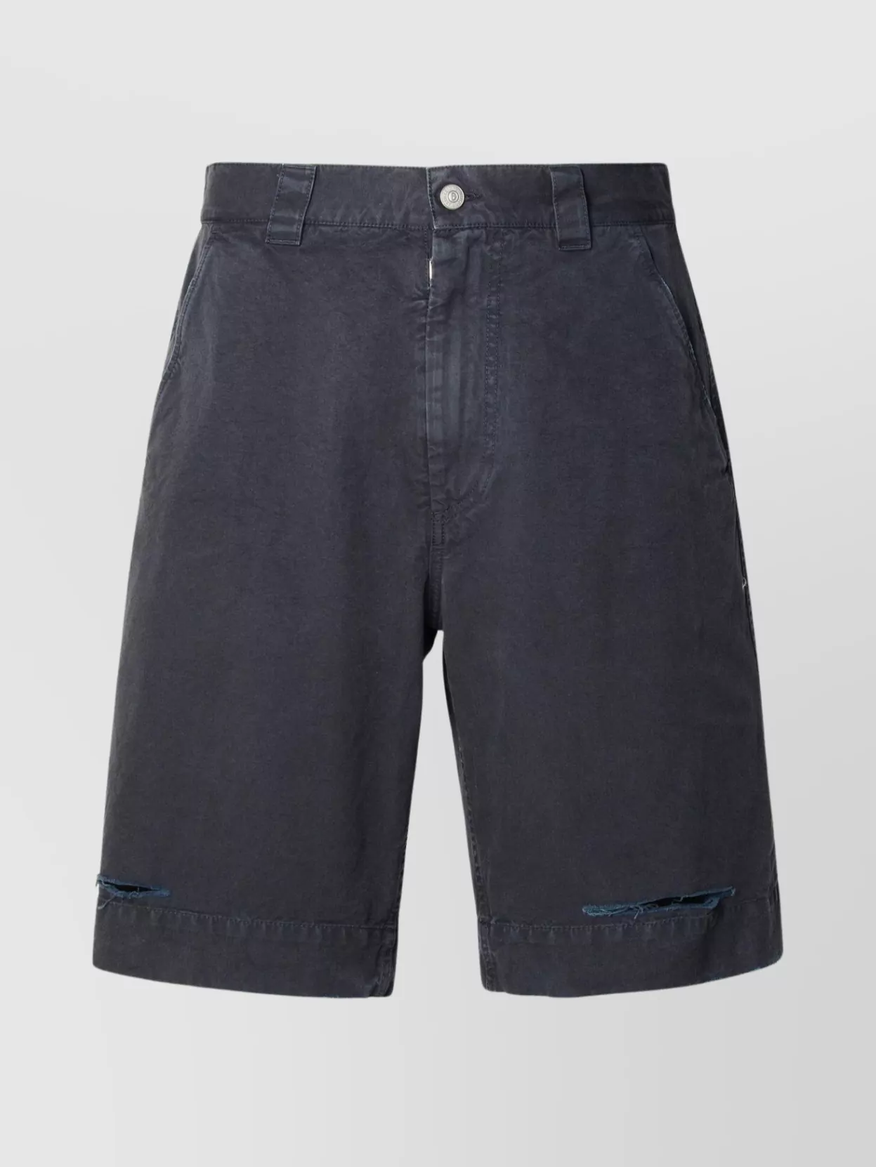 Shop Mm6 Maison Margiela Cotton Bermuda Shorts Back Pockets