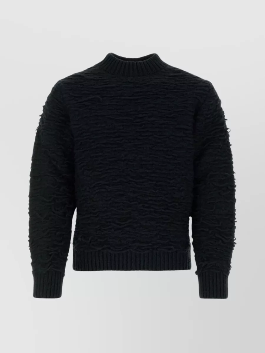 Shop Dries Van Noten Woolen Long Sleeve Knitwear In Black
