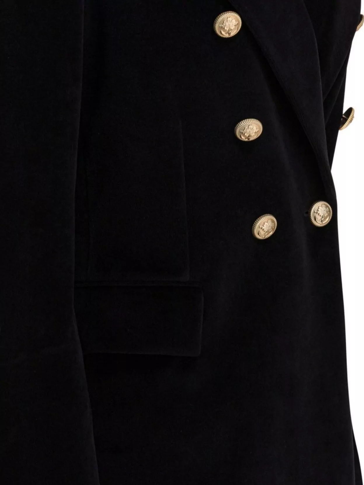 Circolo 1901 Double-Breasted Velvet Jacket Featuring Pockets