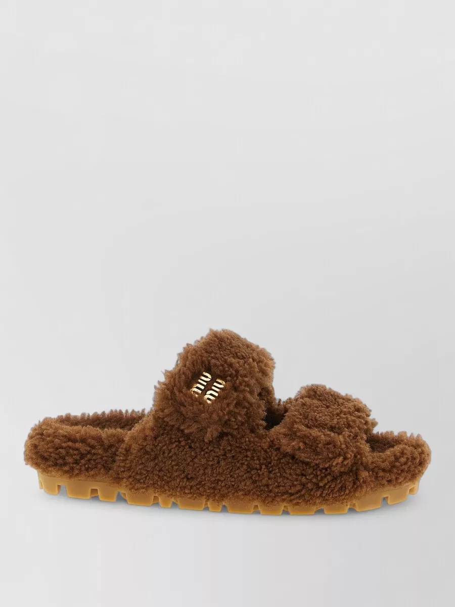Miu Miu Shearling Slides