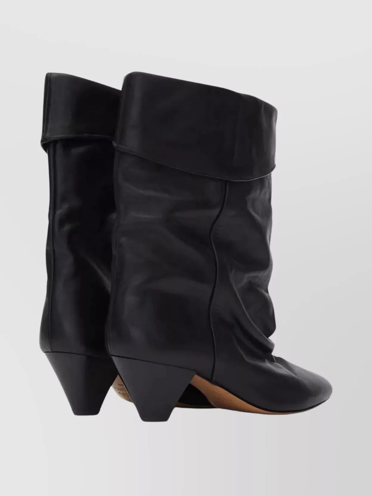 Isabel Marant Mid-Calf Pointed-Toe Calfskin Boots