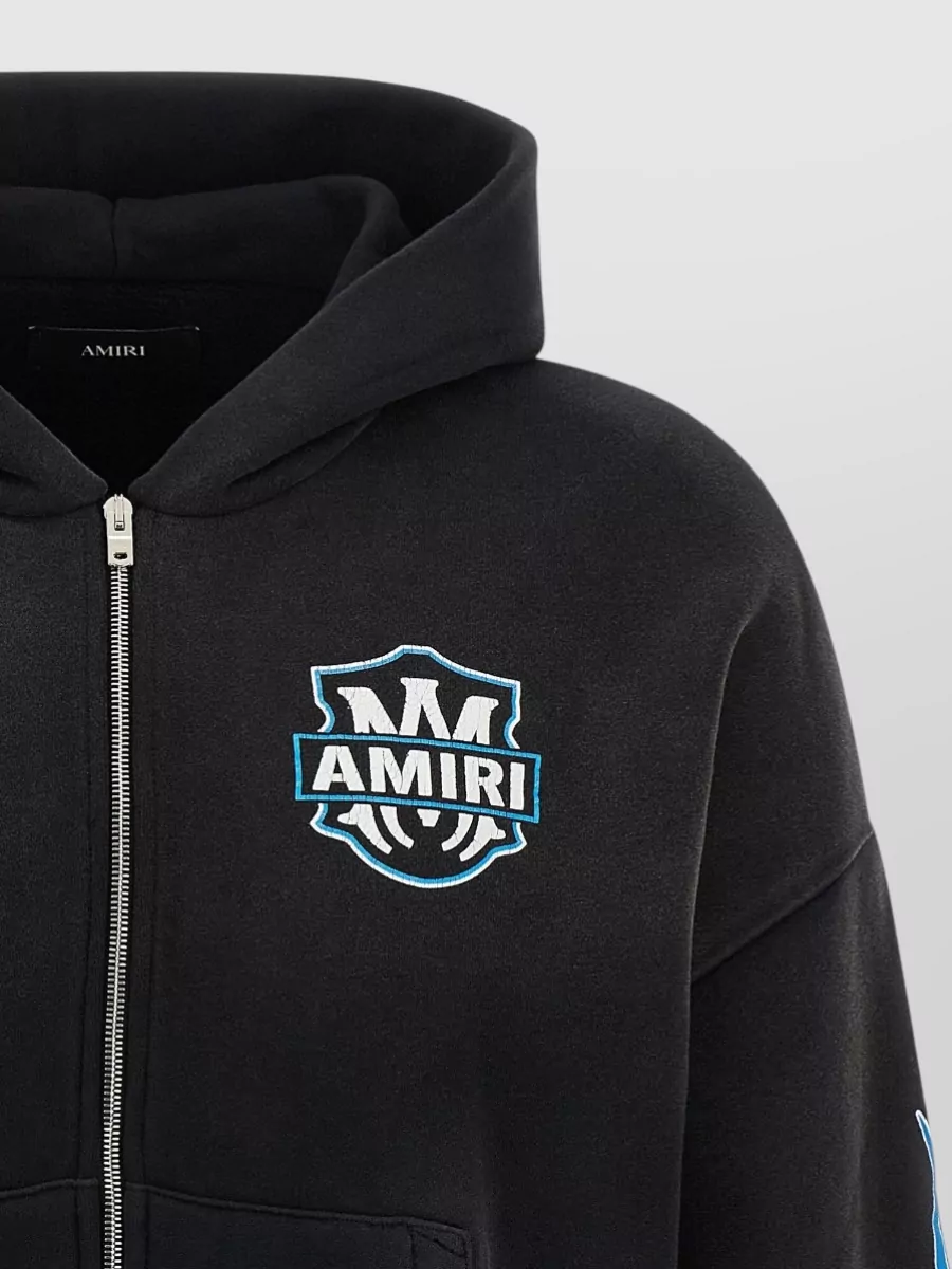 Amiri Cotton Relaxed-Fit Zip-Up Hoodie
