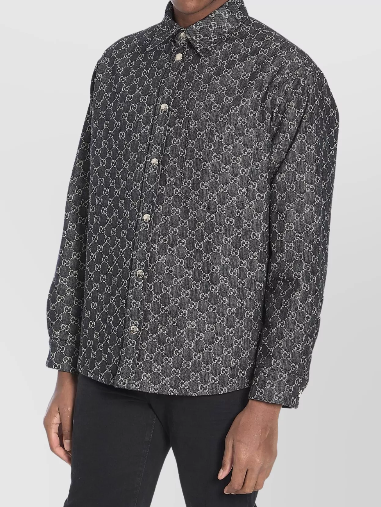 Gucci Reversible Wool And Gg Denim Shirt