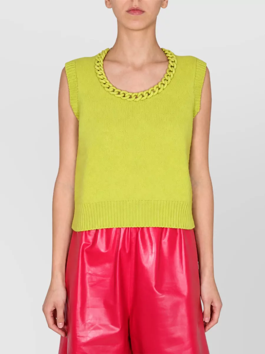 Bottega Veneta wool crochet knit vest