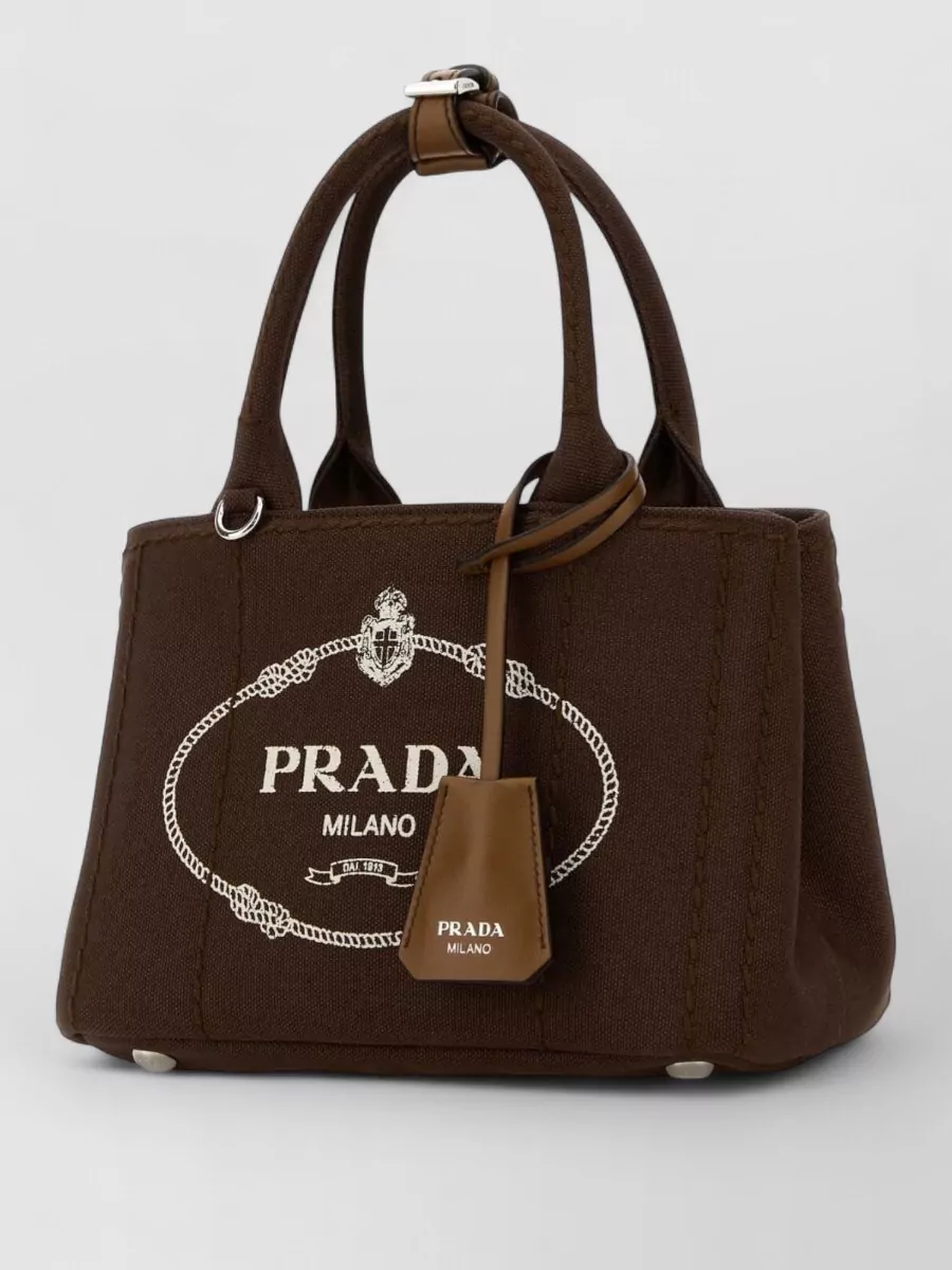 Prada Canvas Mini Jardinière Handbag Shoulder Style