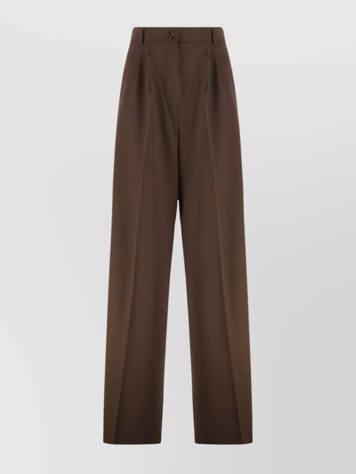 Weekend Max Mara High Waist Wide Leg Wool Trousers In Brown